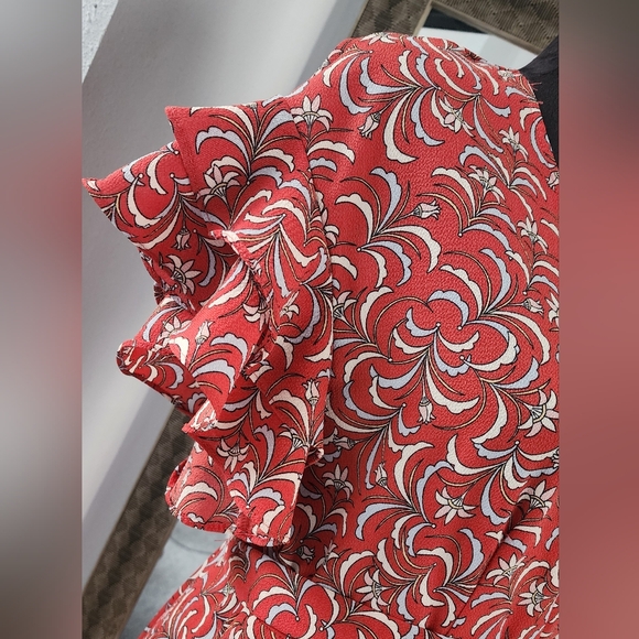 Max Studio Ruffle Wrap Dress Size L - Picture 6 of 10